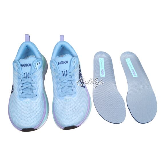 HOKA ONE ONE Gaviota 5 Airy Blue Sunlit Ocean ABSO Womens Stability Sneaker 8B - Picture 8 of 11